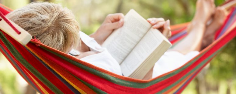 Woman chilling in a hammock